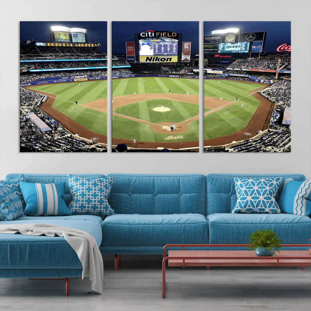 Citi Field Stadium Wall Art Canvas Print