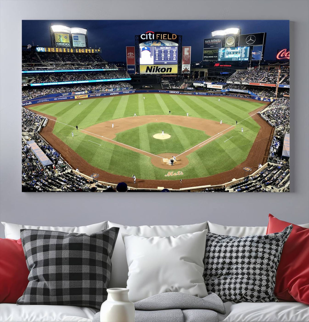 Citi Field Stadium Wall Art Canvas Print