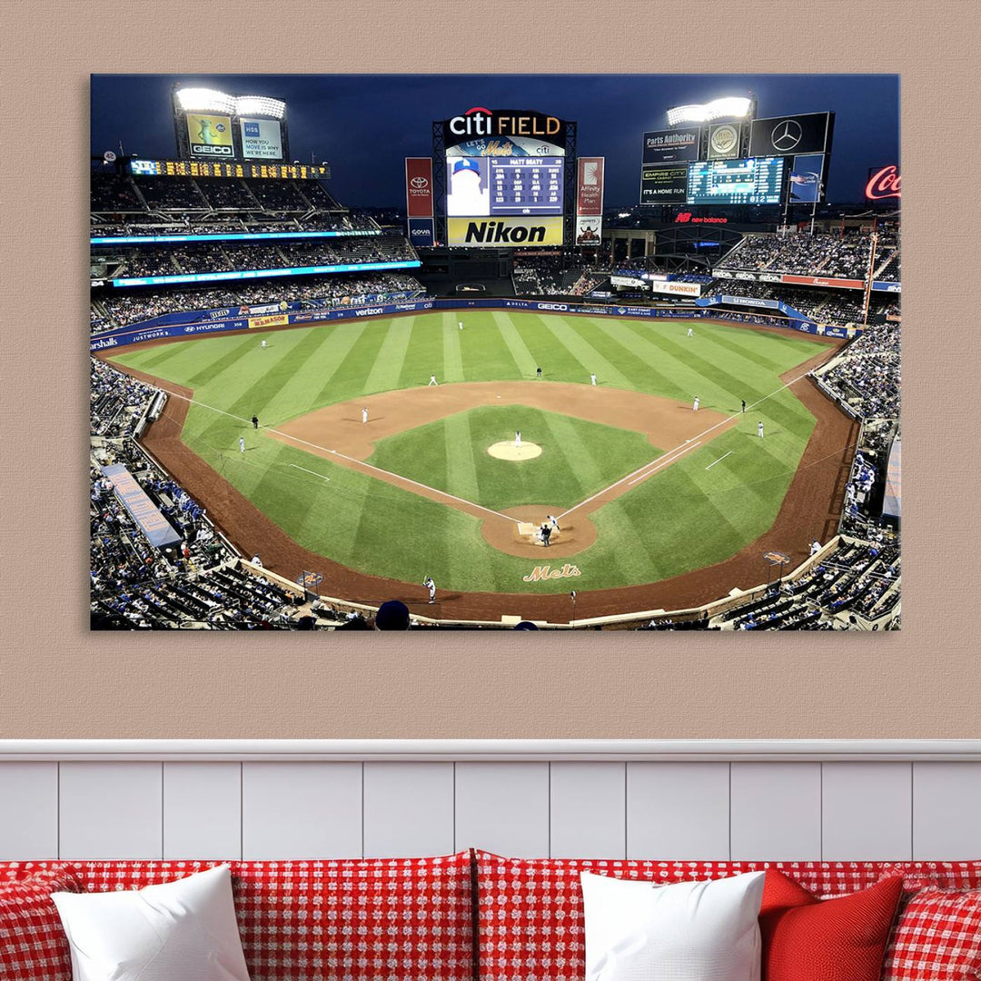 Citi Field Stadium Wall Art Canvas Print