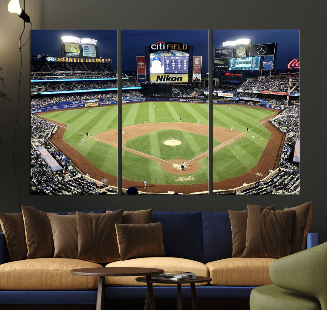 Citi Field Stadium Wall Art Canvas Print