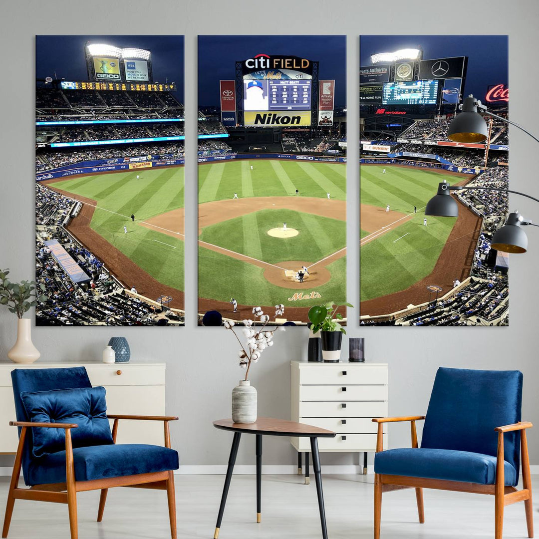 Citi Field Stadium Wall Art Canvas Print