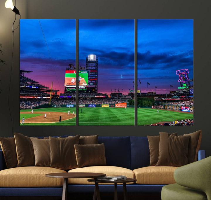 Citizens Bank Park Baseball Stadium Wall Art Canvas Print