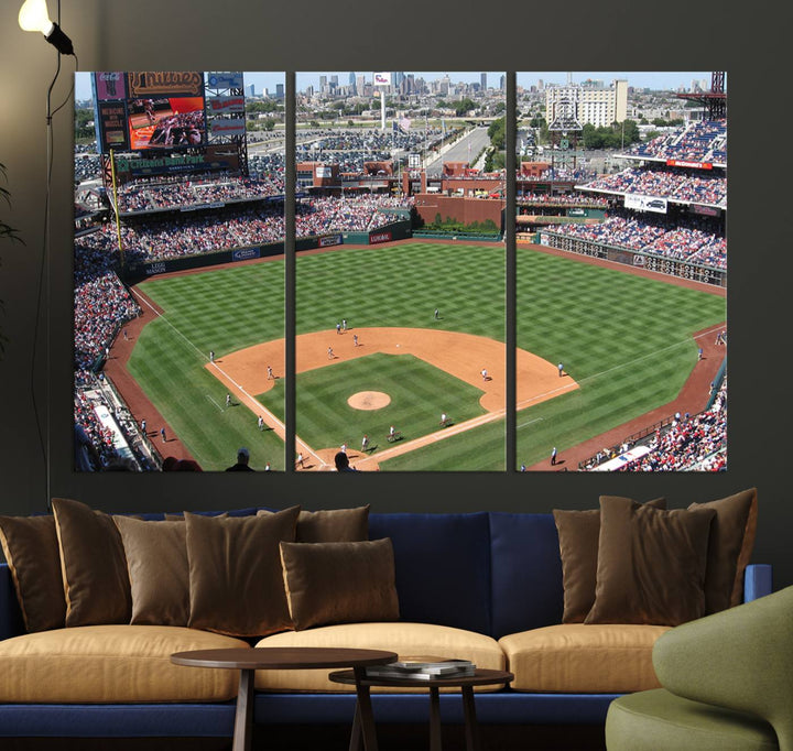 Citizens Bank Park Baseball Stadium Wall Art Canvas Print