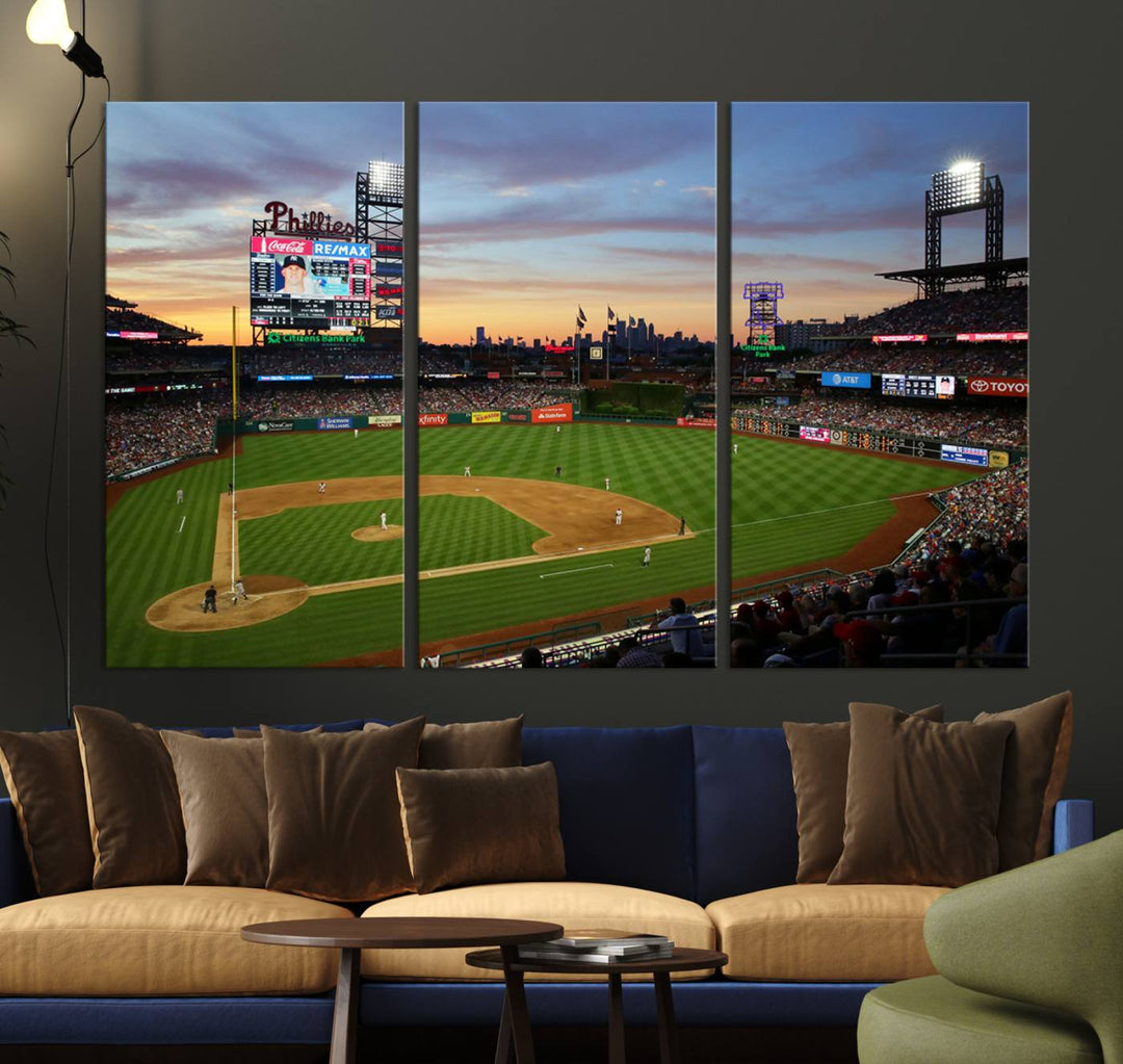 Citizens Bank Park Baseball Stadium Wall Art Canvas Print