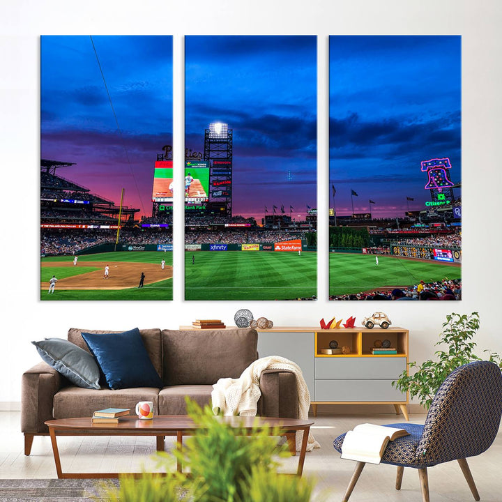 Citizens Bank Park Baseball Stadium Wall Art Canvas Print