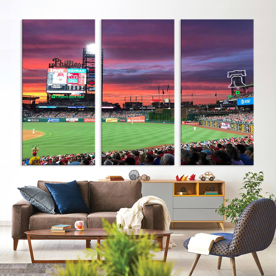 Citizens Bank Park Baseball Stadium Wall Art Canvas Print