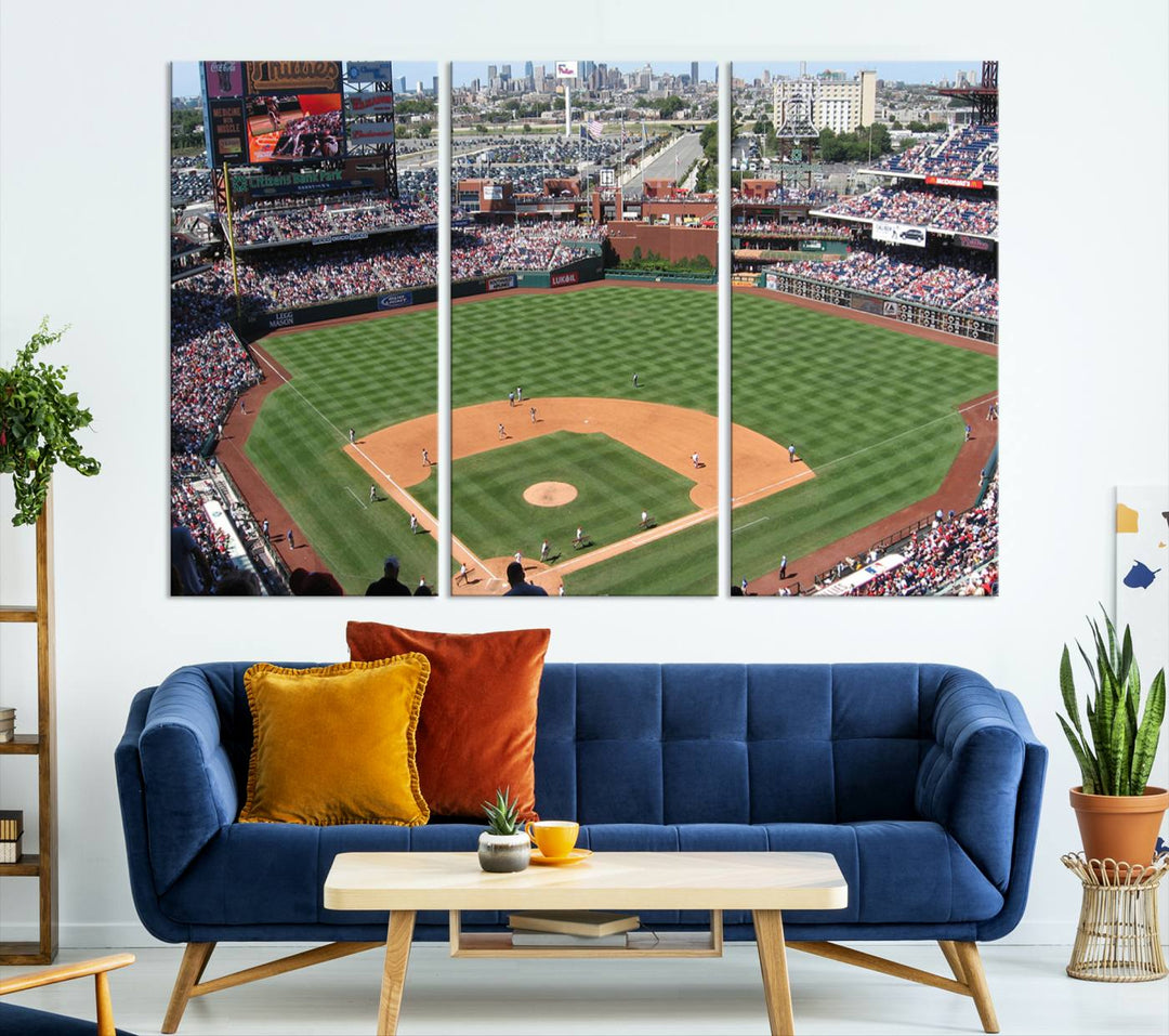 Citizens Bank Park Baseball Stadium Wall Art Canvas Print