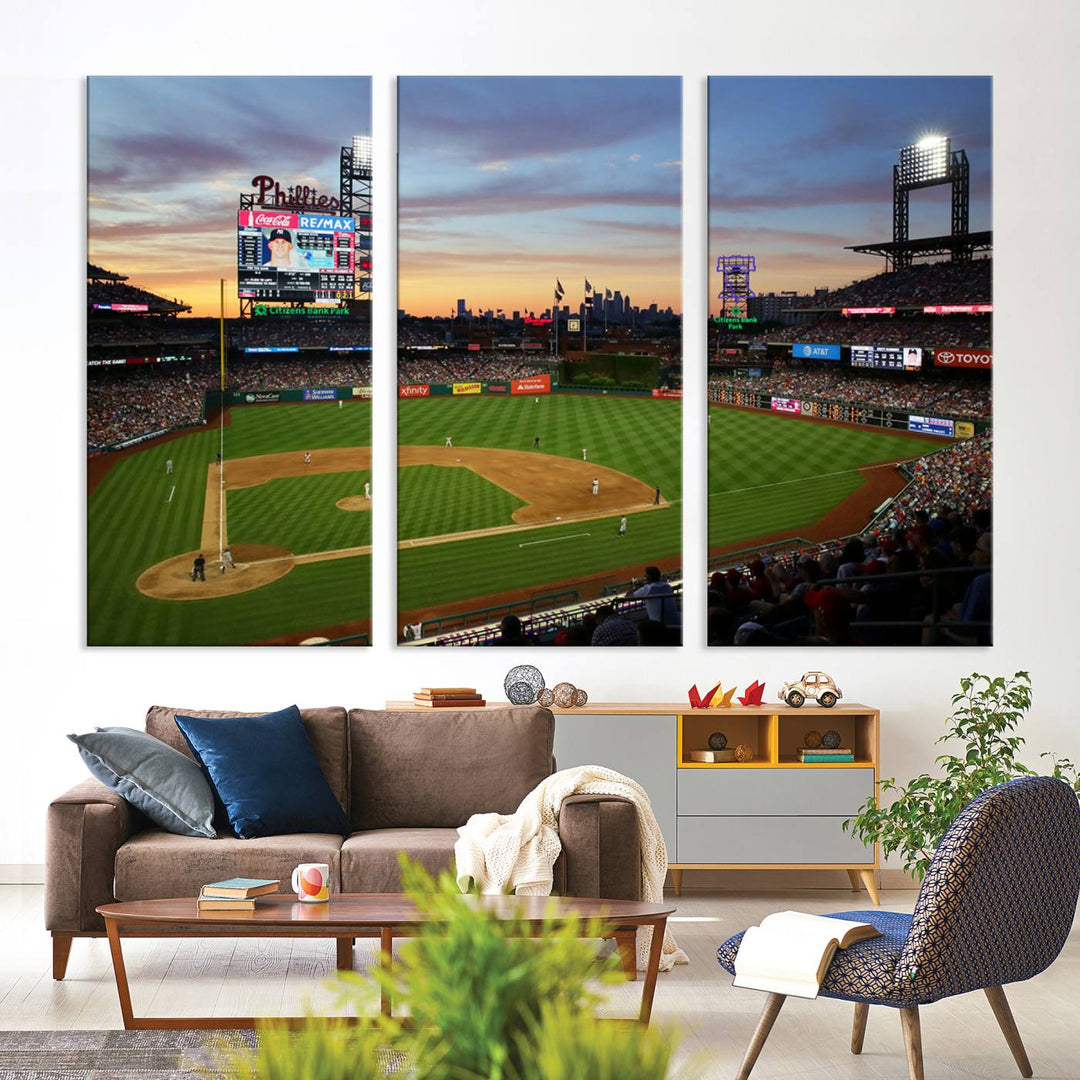 Citizens Bank Park Baseball Stadium Wall Art Canvas Print