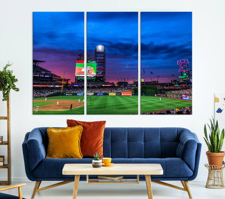 Citizens Bank Park Baseball Stadium Wall Art Canvas Print