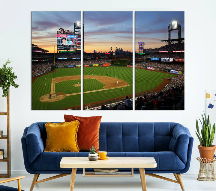 Citizens Bank Park Baseball Stadium Wall Art Canvas Print