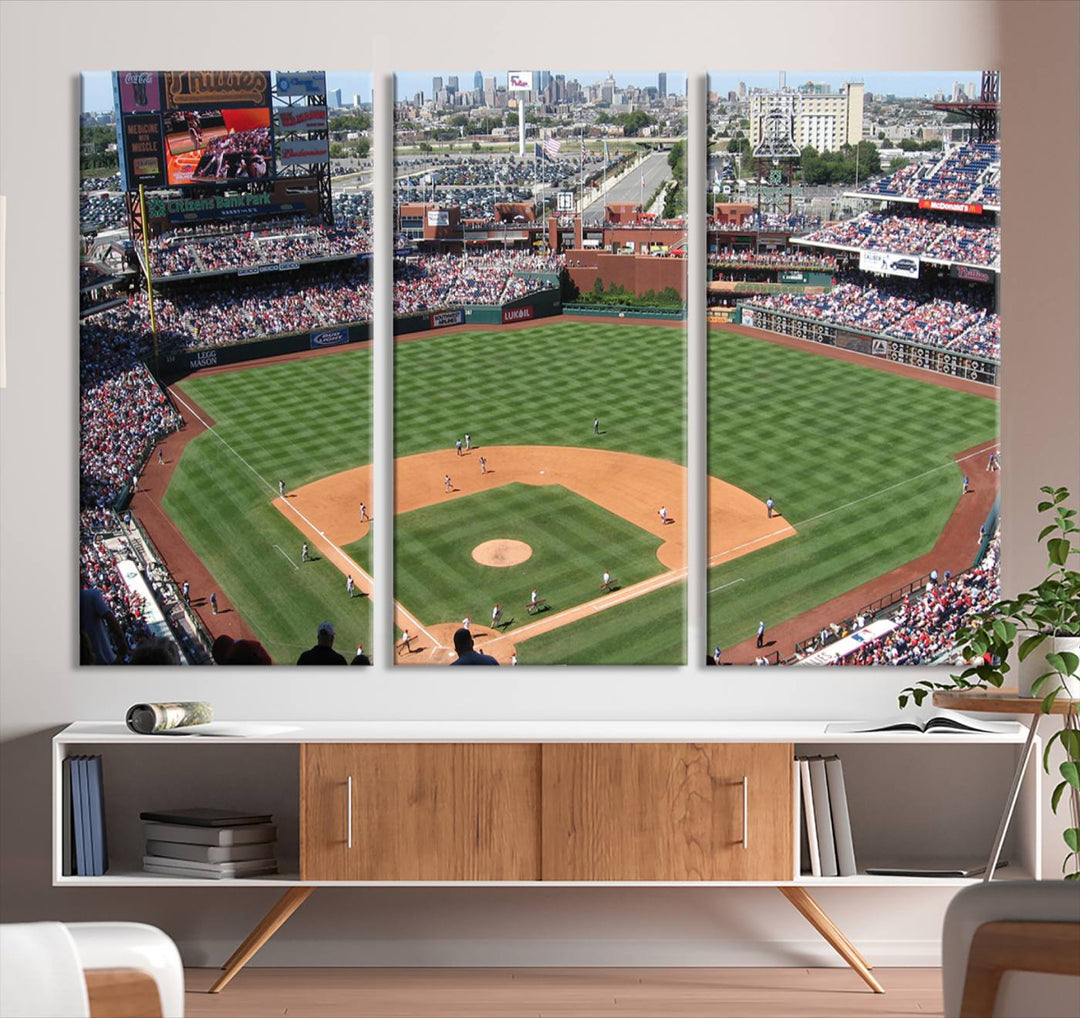 Citizens Bank Park Baseball Stadium Wall Art Canvas Print