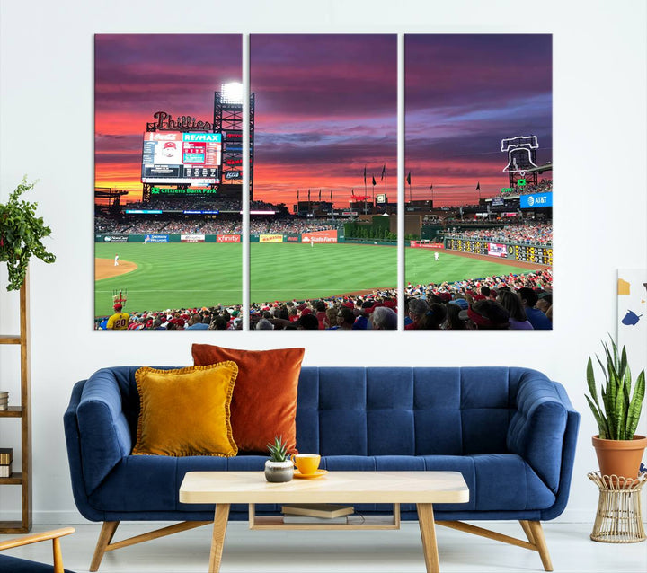 Citizens Bank Park Baseball Stadium Wall Art Canvas Print