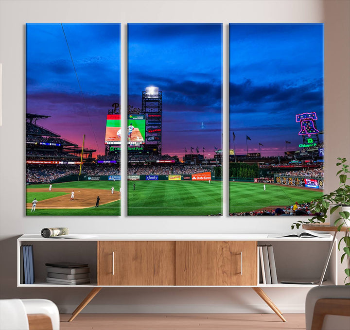 Citizens Bank Park Baseball Stadium Wall Art Canvas Print