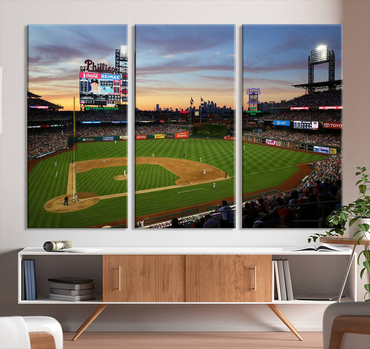 Citizens Bank Park Baseball Stadium Wall Art Canvas Print