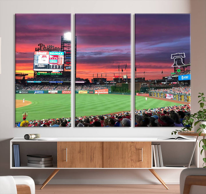 Citizens Bank Park Baseball Stadium Wall Art Canvas Print