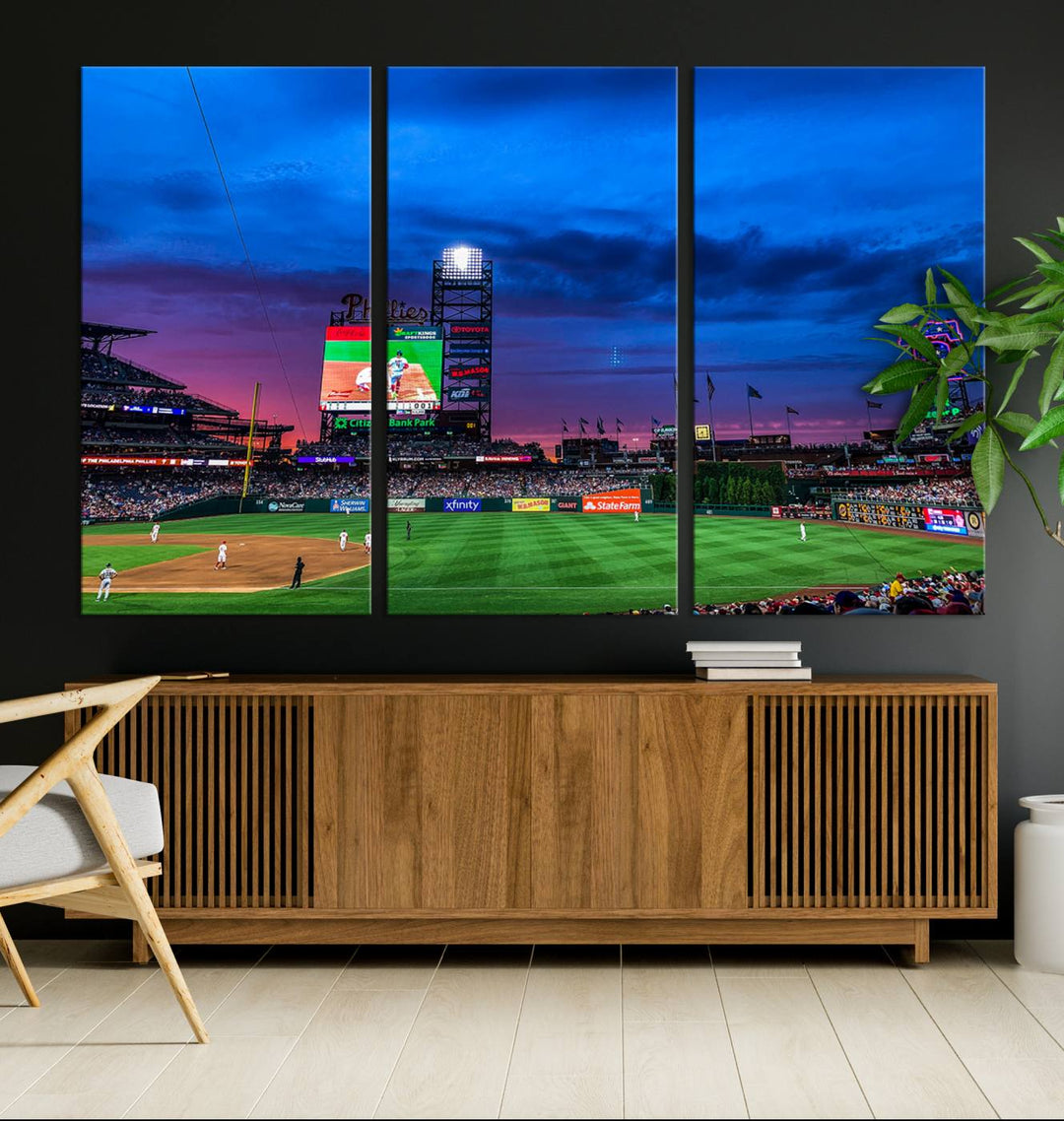 Citizens Bank Park Baseball Stadium Wall Art Canvas Print