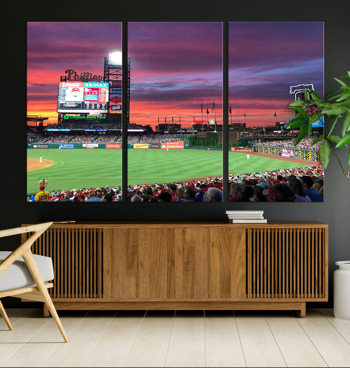 Citizens Bank Park Baseball Stadium Wall Art Canvas Print