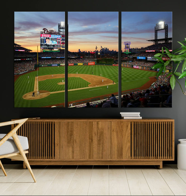 Citizens Bank Park Baseball Stadium Wall Art Canvas Print