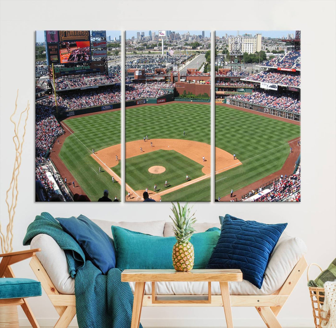 Citizens Bank Park Baseball Stadium Wall Art Canvas Print