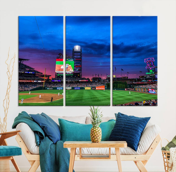 Citizens Bank Park Baseball Stadium Wall Art Canvas Print