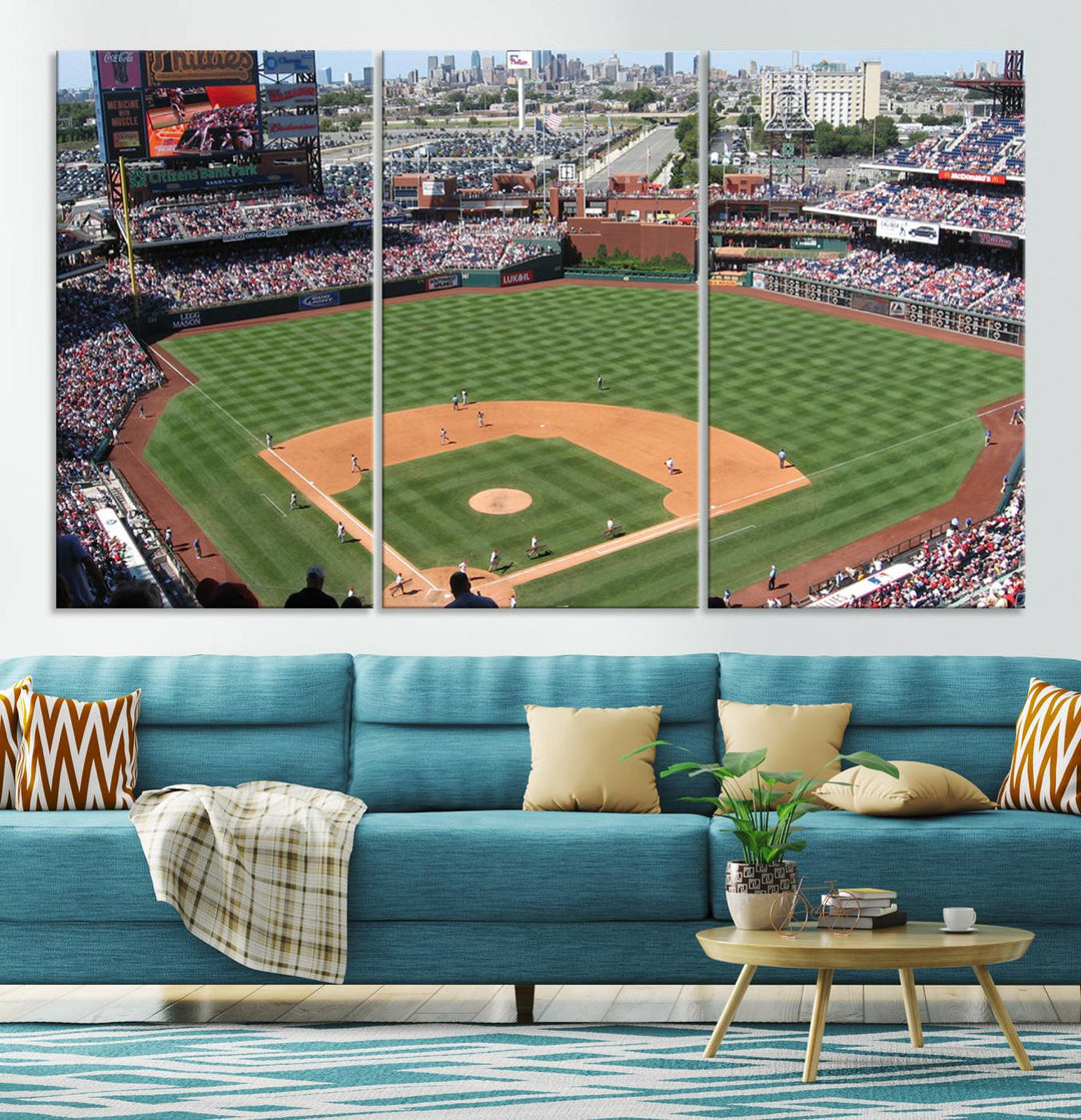 Citizens Bank Park Baseball Stadium Wall Art Canvas Print