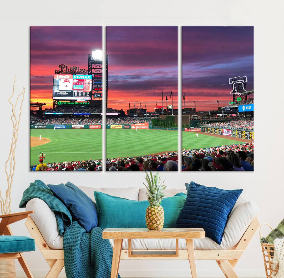 Citizens Bank Park Baseball Stadium Wall Art Canvas Print