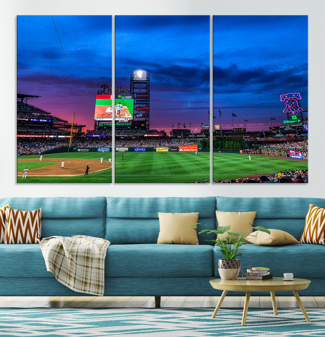 Citizens Bank Park Baseball Stadium Wall Art Canvas Print