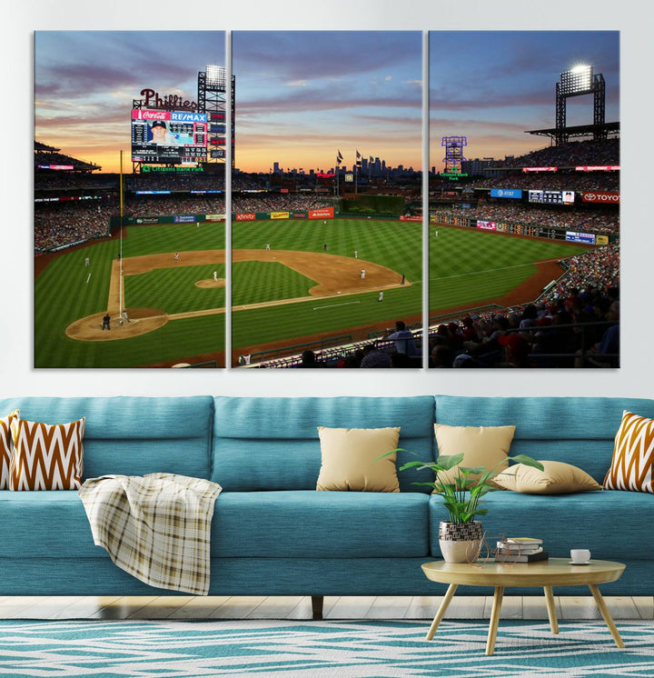 Citizens Bank Park Baseball Stadium Wall Art Canvas Print