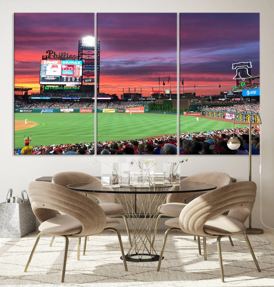 Citizens Bank Park Baseball Stadium Wall Art Canvas Print