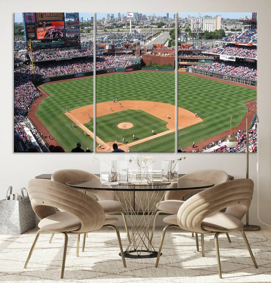 Citizens Bank Park Baseball Stadium Wall Art Canvas Print