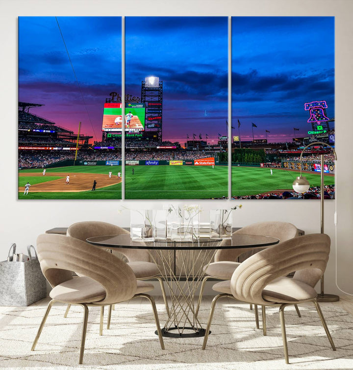 Citizens Bank Park Baseball Stadium Wall Art Canvas Print