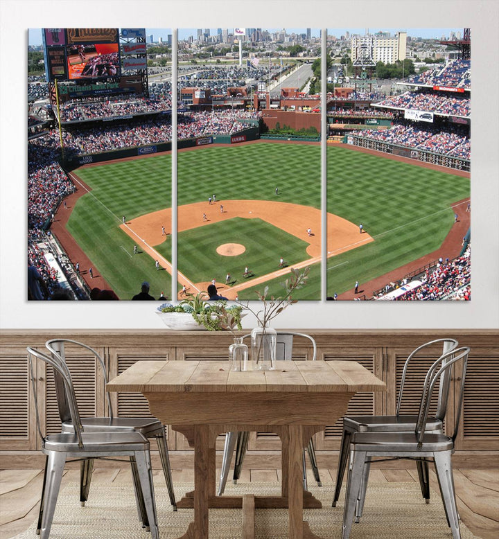 Citizens Bank Park Baseball Stadium Wall Art Canvas Print