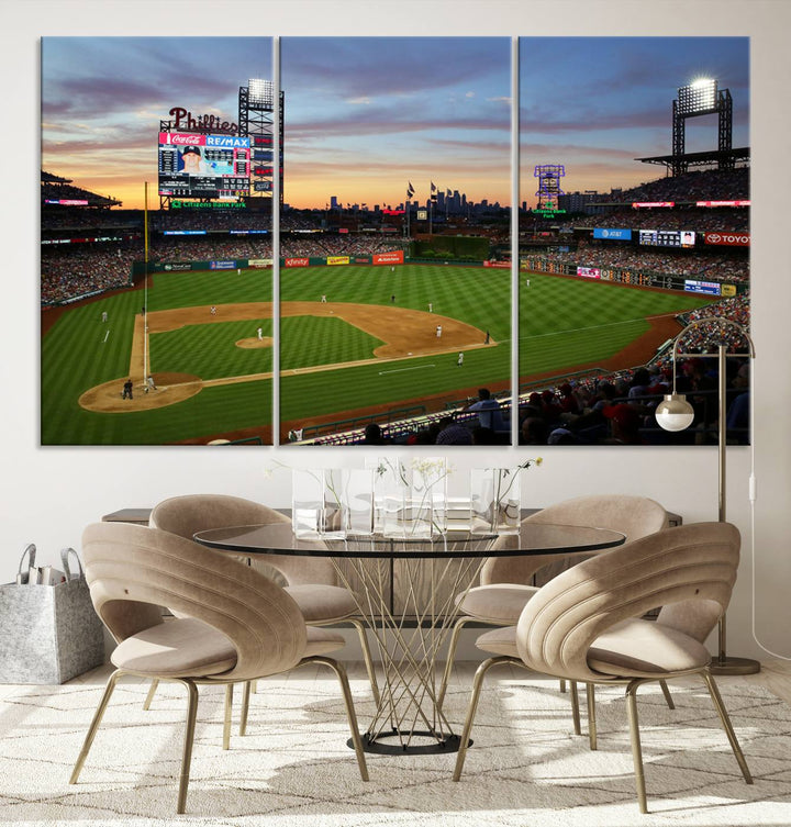 Citizens Bank Park Baseball Stadium Wall Art Canvas Print