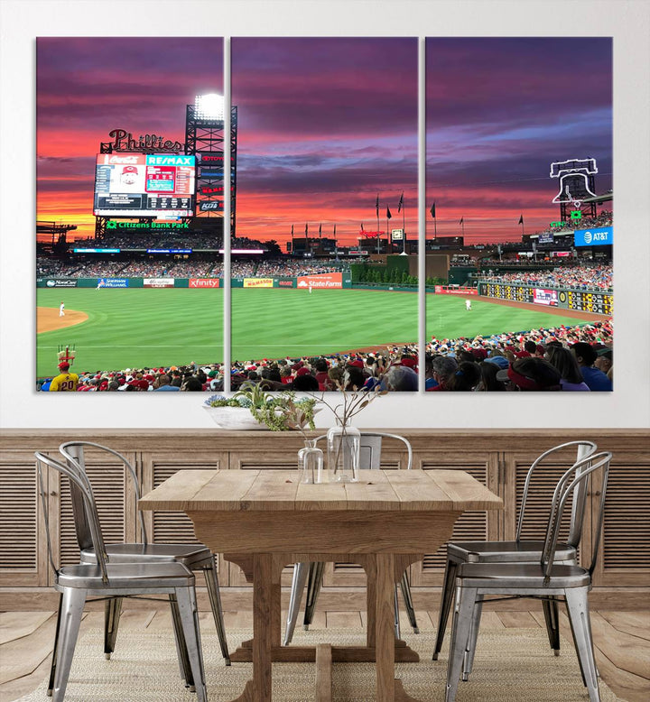 Citizens Bank Park Baseball Stadium Wall Art Canvas Print