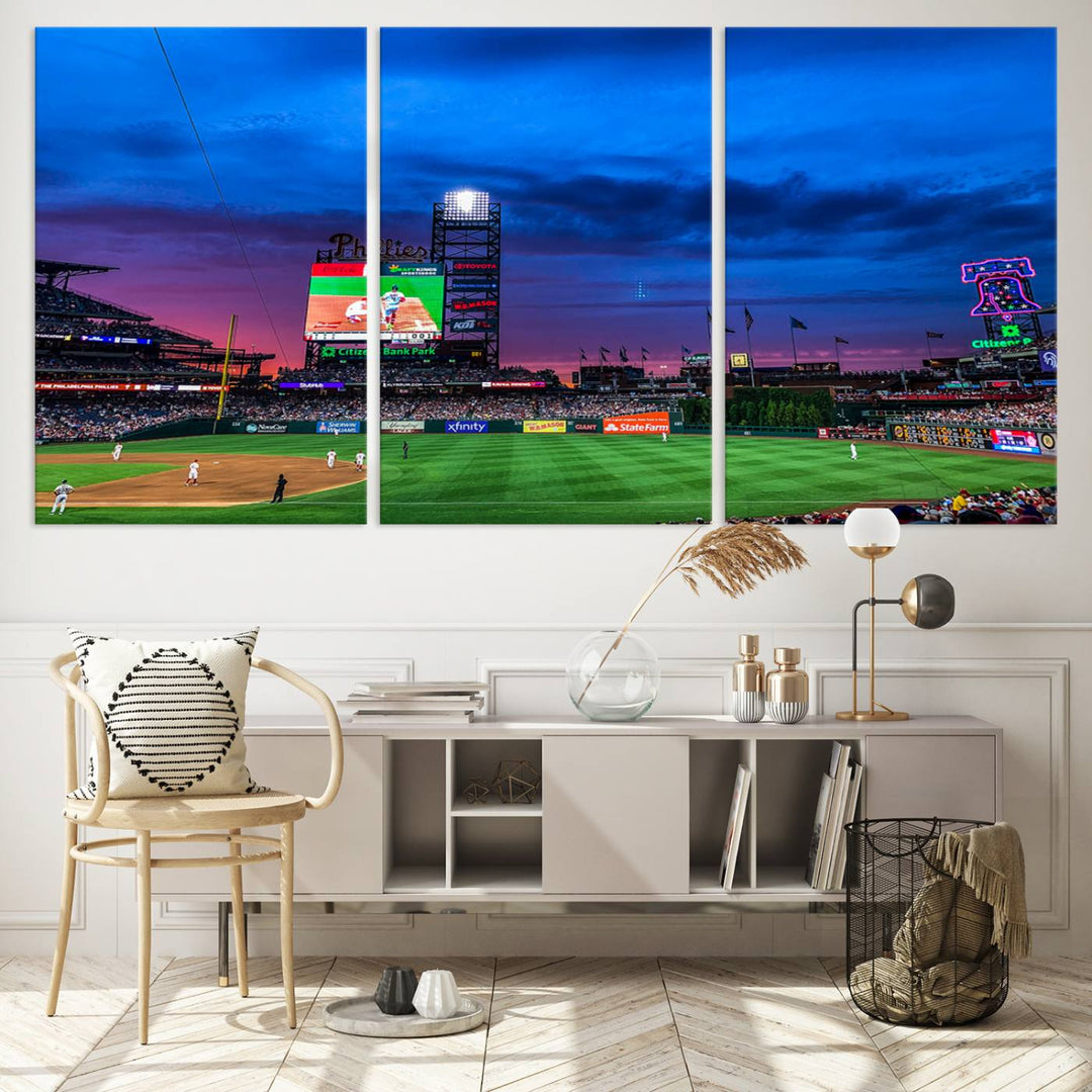 Citizens Bank Park Baseball Stadium Wall Art Canvas Print