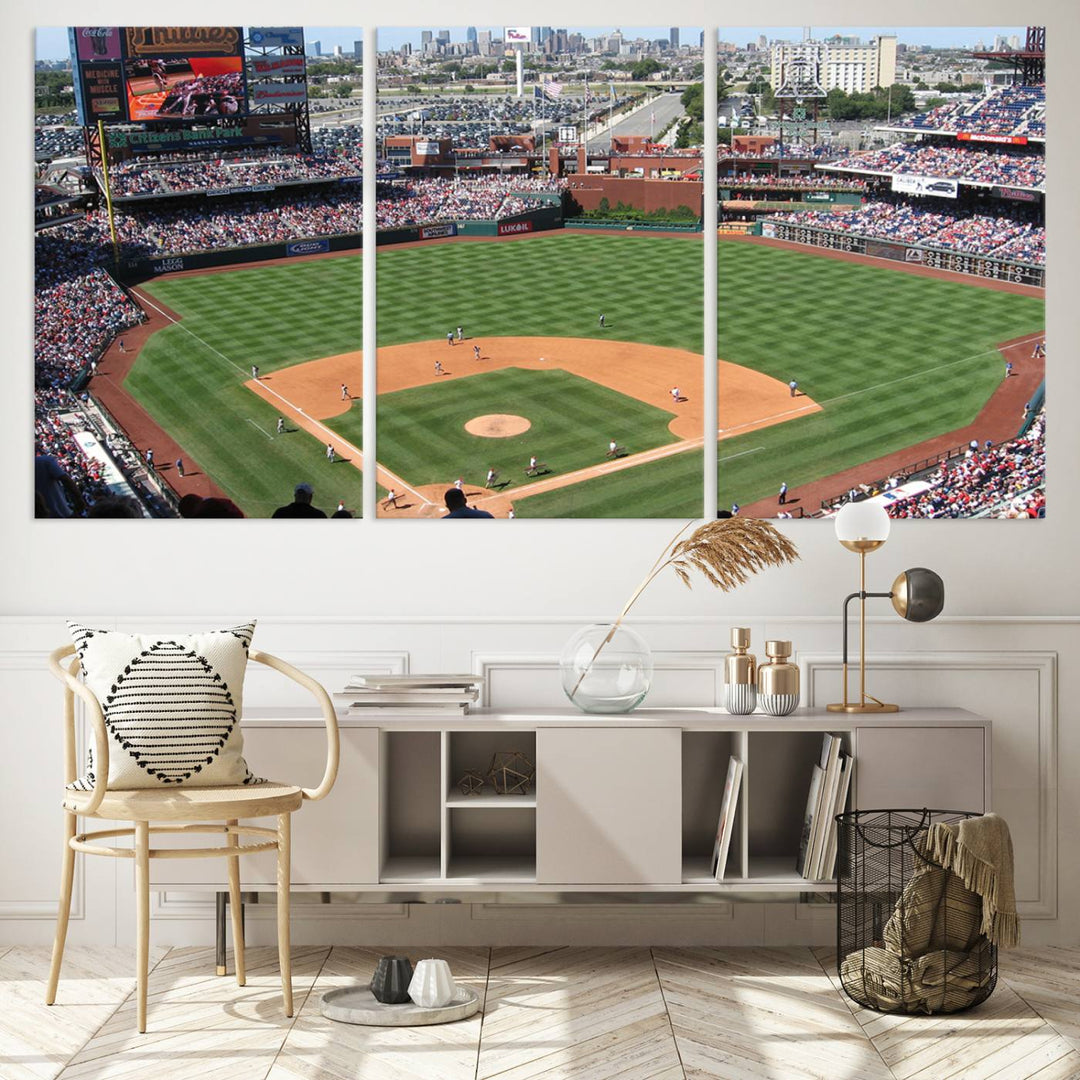 Citizens Bank Park Baseball Stadium Wall Art Canvas Print