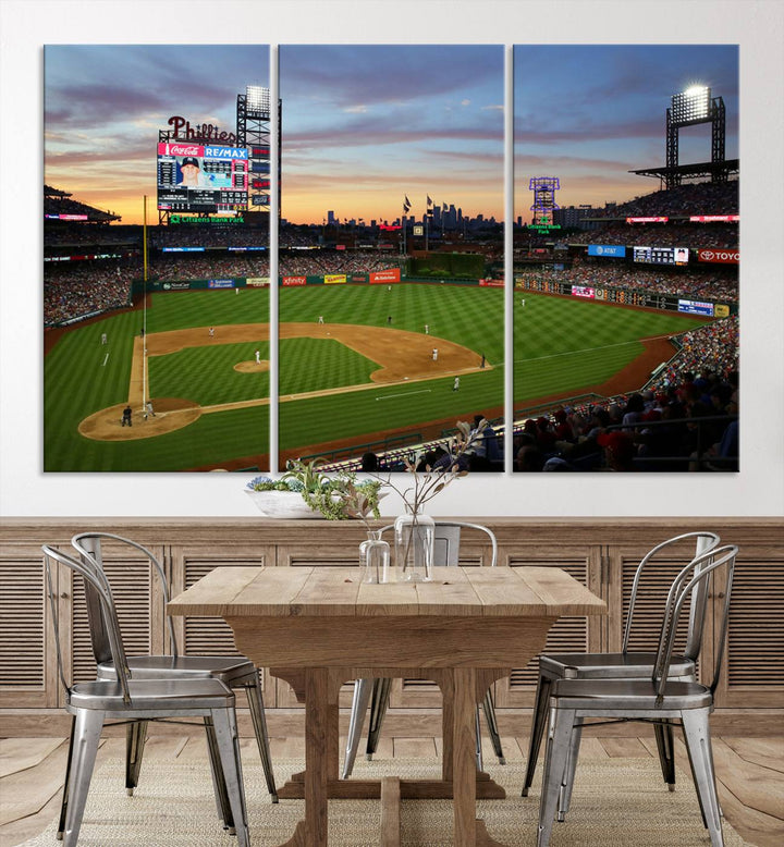 Citizens Bank Park Baseball Stadium Wall Art Canvas Print