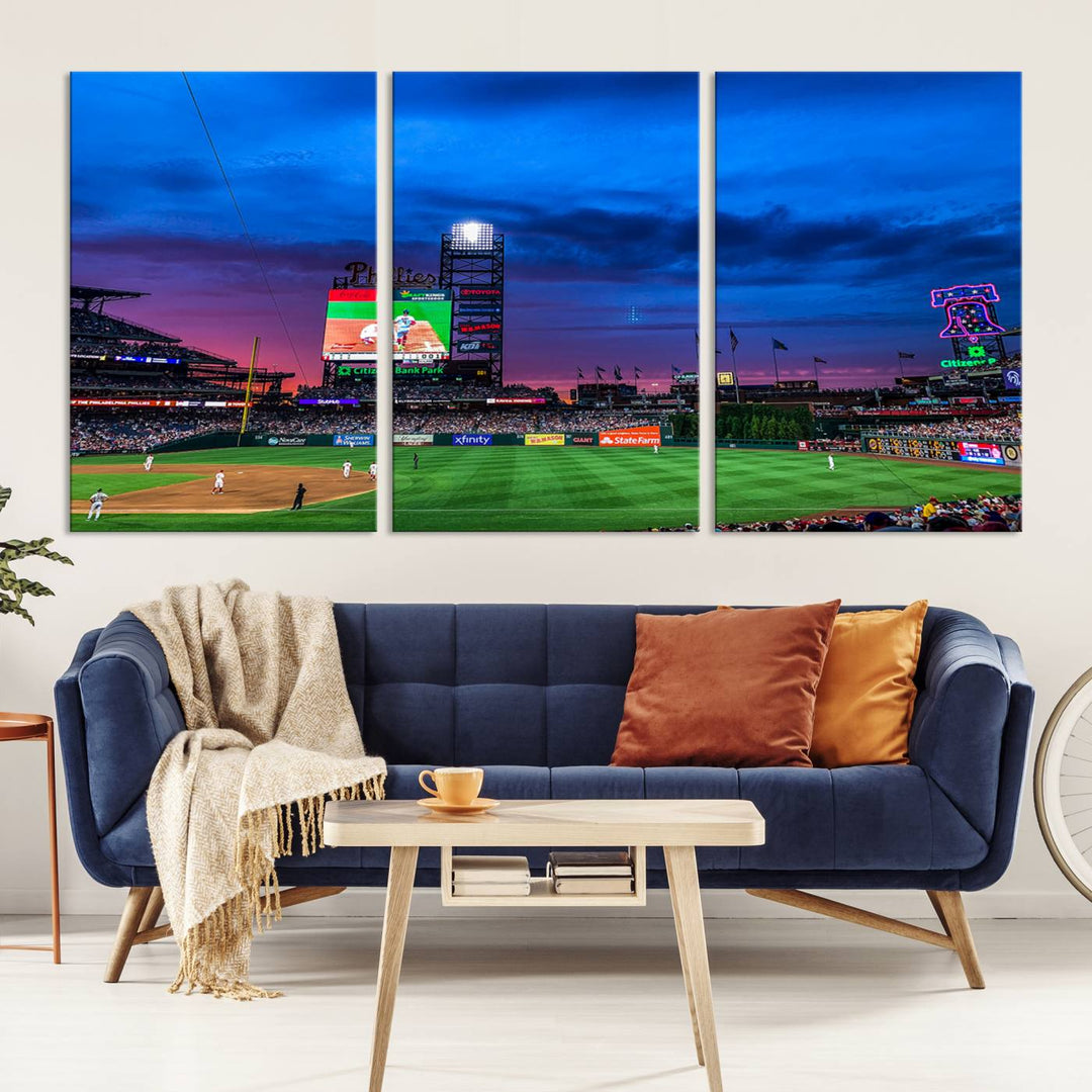 Citizens Bank Park Baseball Stadium Wall Art Canvas Print