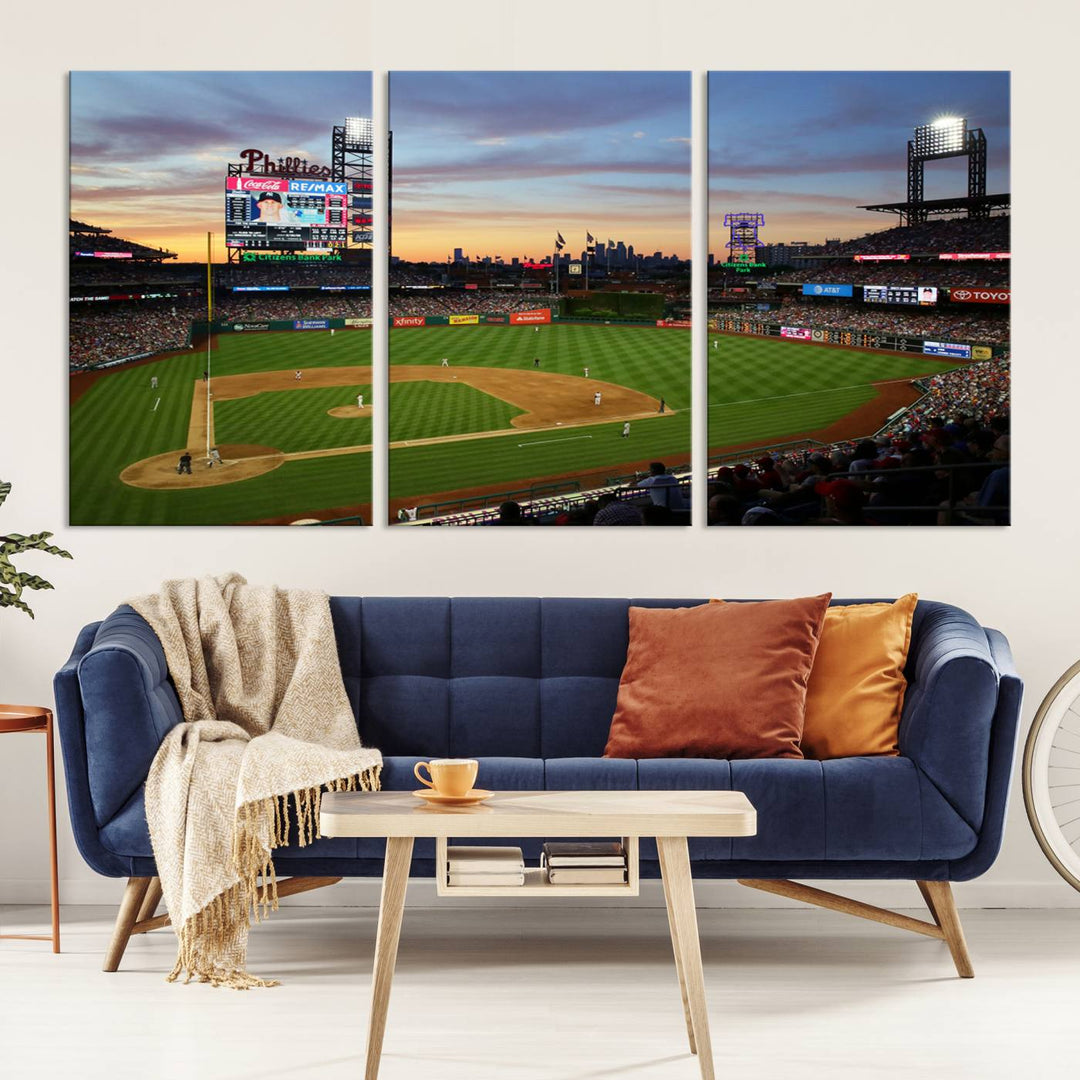 Citizens Bank Park Baseball Stadium Wall Art Canvas Print