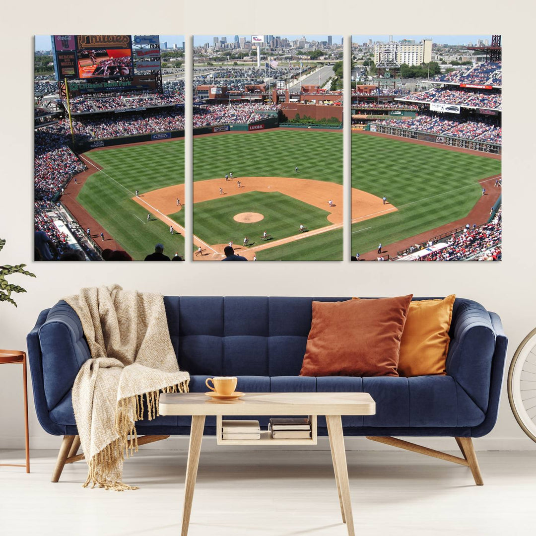 Citizens Bank Park Baseball Stadium Wall Art Canvas Print