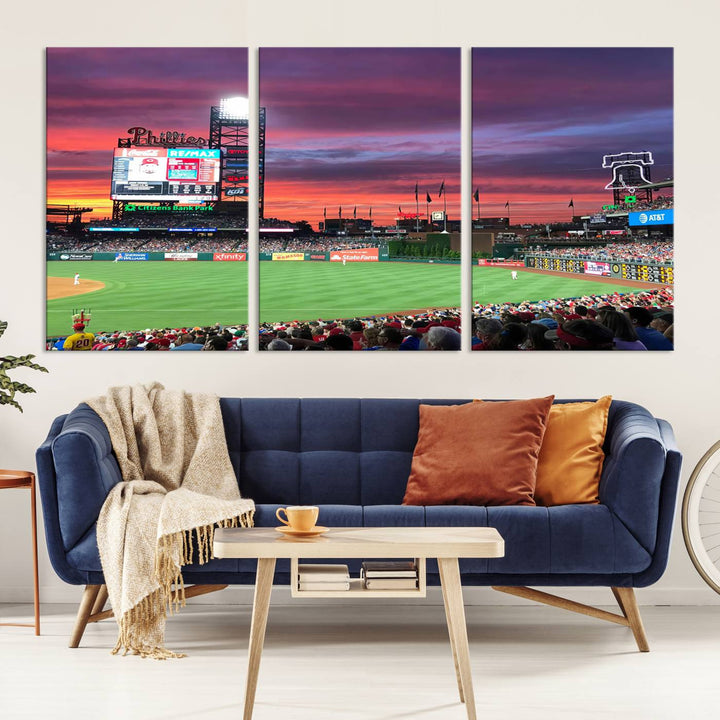 Citizens Bank Park Baseball Stadium Wall Art Canvas Print