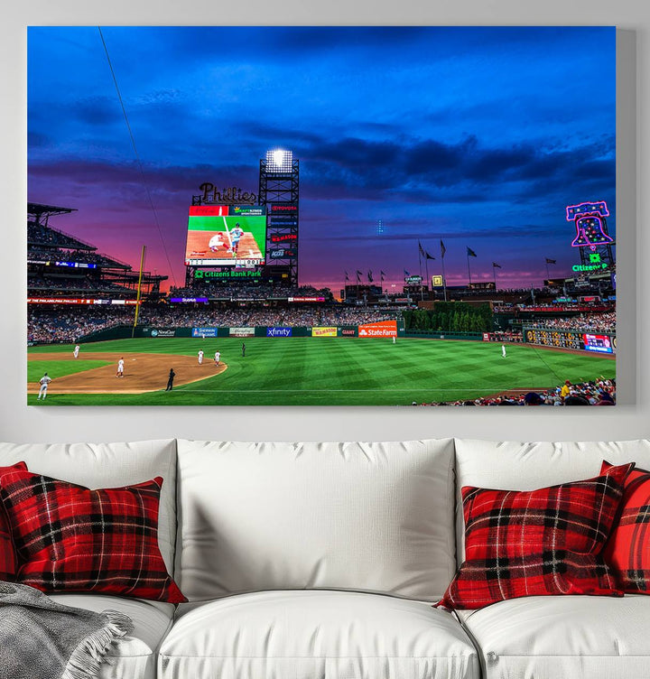 Citizens Bank Park Baseball Stadium Wall Art Canvas Print