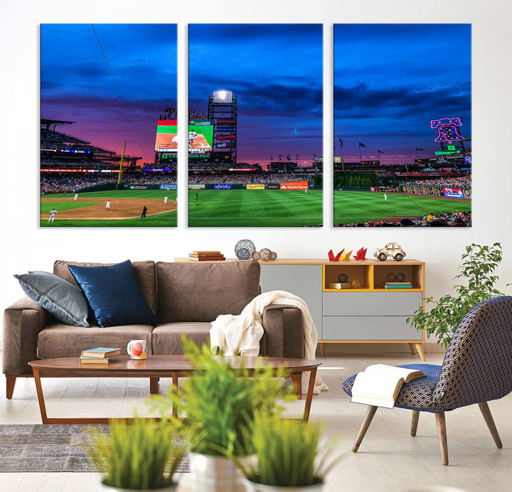 Citizens Bank Park Baseball Stadium Wall Art Canvas Print