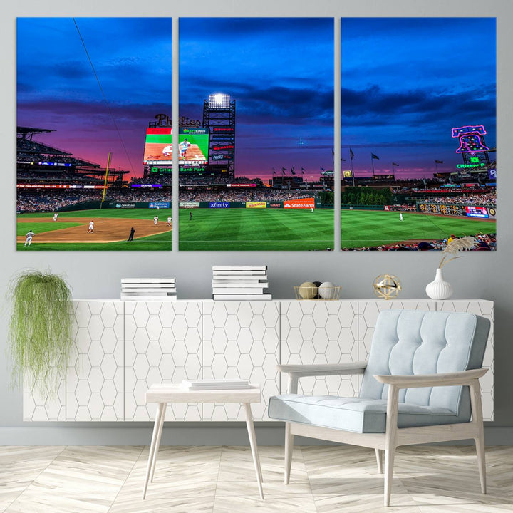 Citizens Bank Park Baseball Stadium Wall Art Canvas Print