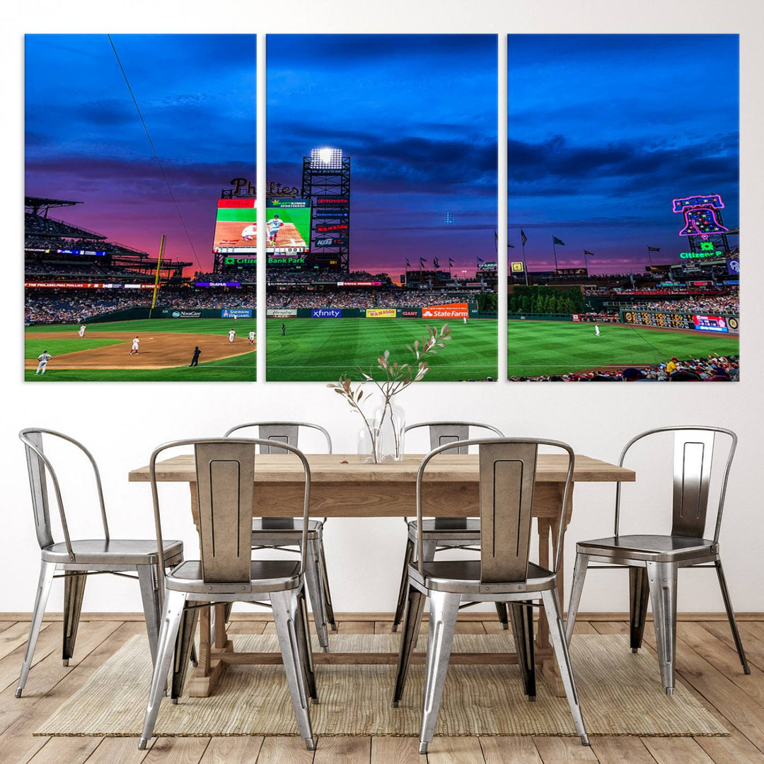 Citizens Bank Park Baseball Stadium Wall Art Canvas Print