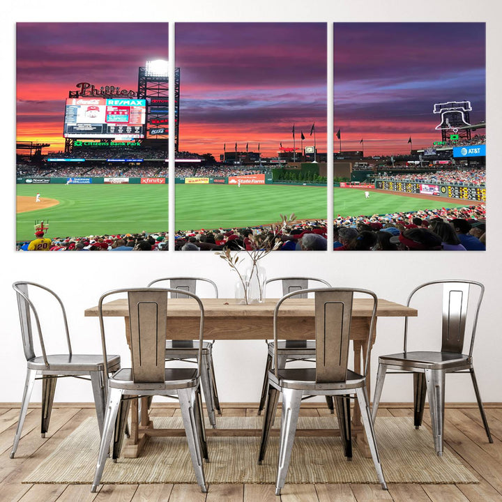 Citizens Bank Park Baseball Stadium Wall Art Canvas Print