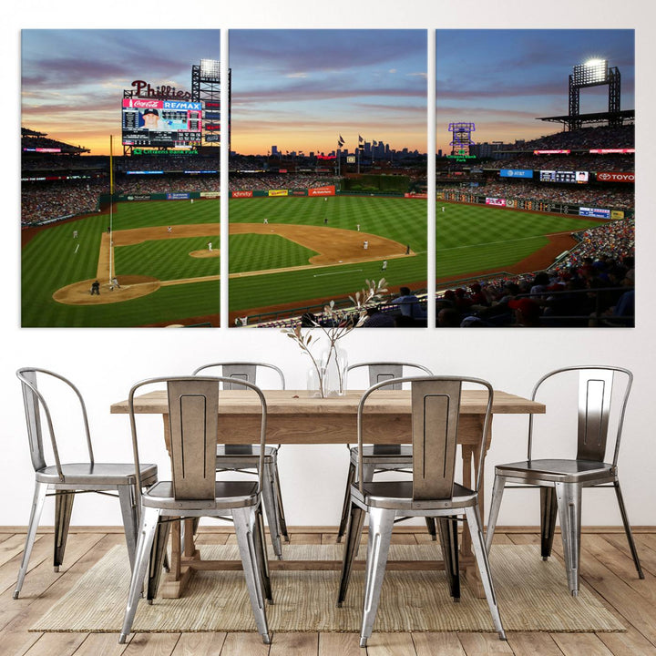 Citizens Bank Park Baseball Stadium Wall Art Canvas Print