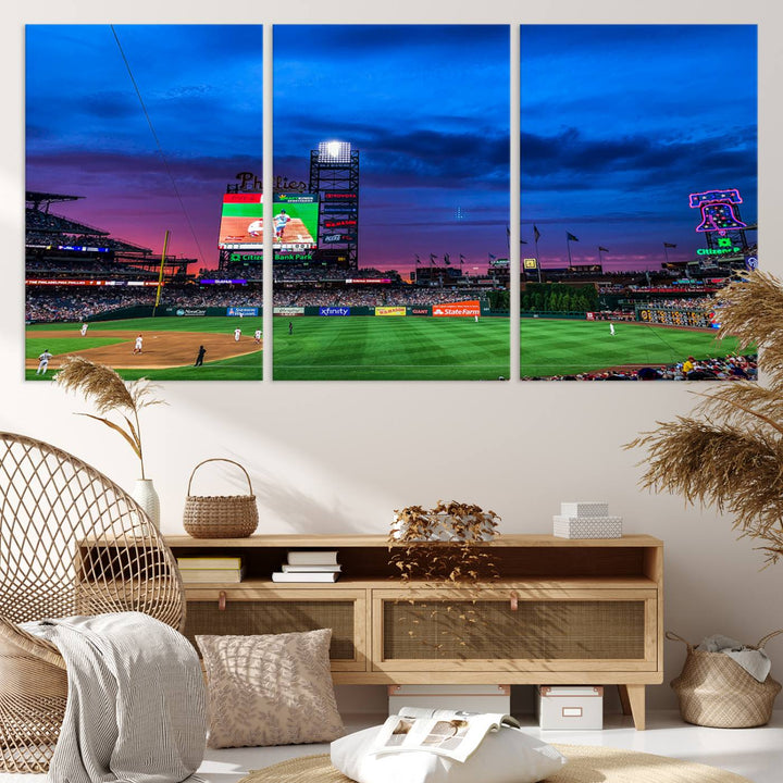 Citizens Bank Park Baseball Stadium Wall Art Canvas Print