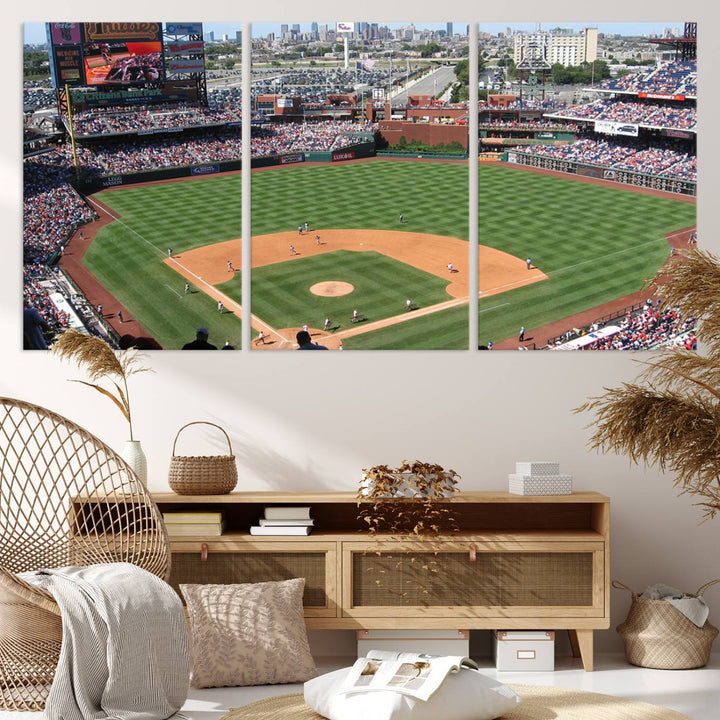 Citizens Bank Park Baseball Stadium Wall Art Canvas Print