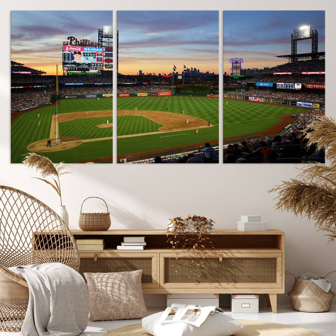 Citizens Bank Park Baseball Stadium Wall Art Canvas Print